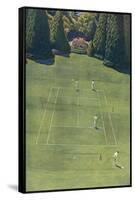 Tennis from Above-null-Framed Stretched Canvas