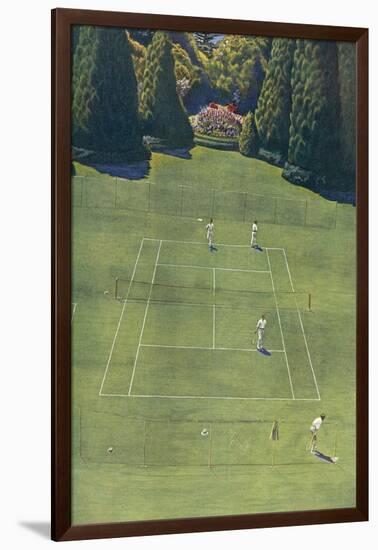 Tennis from Above-null-Framed Art Print