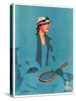 "Tennis in Blue,"June 16, 1934-Penrhyn Stanlaws-Stretched Canvas