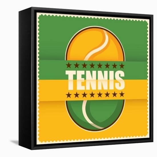 Tennis In Color-Rashomon-Framed Stretched Canvas