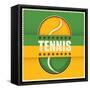 Tennis In Color-Rashomon-Framed Stretched Canvas