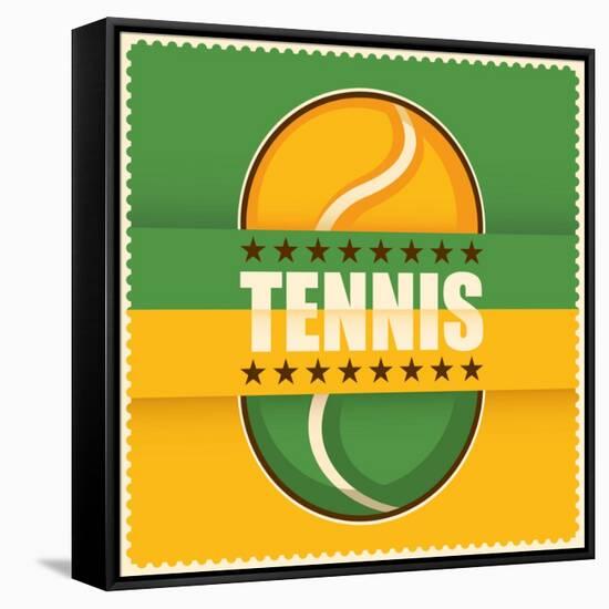Tennis In Color-Rashomon-Framed Stretched Canvas