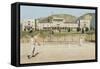 Tennis Match at a Resort-null-Framed Stretched Canvas