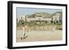 Tennis Match at a Resort-null-Framed Art Print