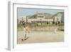 Tennis Match at a Resort-null-Framed Art Print