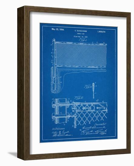 Tennis Net Patent-null-Framed Art Print