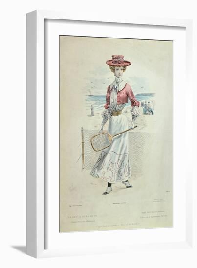 Tennis Outfit, from 'La Revue De La Mode', 1900-null-Framed Giclee Print