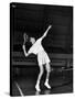 Tennis Player Althea Gibson, Serving the Ball While Playing Tennis-Gordon Parks-Stretched Canvas