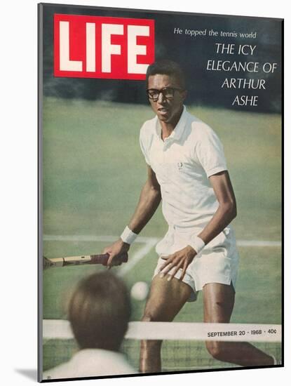 Tennis Player Arthur Ashe, September 20, 1968-Richard Meek-Mounted Photographic Print
