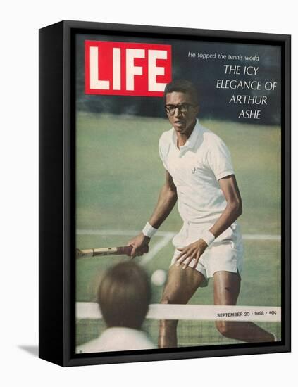 Tennis Player Arthur Ashe, September 20, 1968-Richard Meek-Framed Stretched Canvas