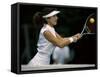 Tennis Player Hitting the Ball-null-Framed Stretched Canvas