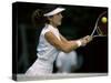 Tennis Player Hitting the Ball-null-Stretched Canvas