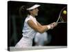 Tennis Player Hitting the Ball-null-Stretched Canvas