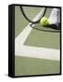 Tennis Player on Court-Tom Grill-Framed Stretched Canvas