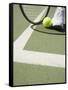 Tennis Player on Court-Tom Grill-Framed Stretched Canvas