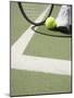 Tennis Player on Court-Tom Grill-Mounted Photographic Print