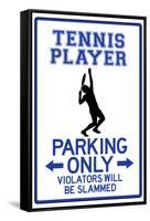 Tennis Player Parking Only-null-Framed Stretched Canvas