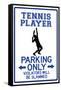 Tennis Player Parking Only-null-Framed Stretched Canvas