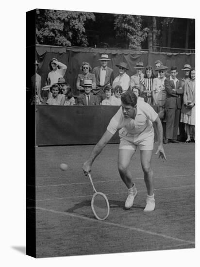 Tennis Player Pierre Pellizza in Action-null-Stretched Canvas