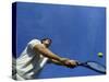 Tennis Player with Blue Sky-null-Stretched Canvas