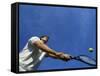 Tennis Player with Blue Sky-null-Framed Stretched Canvas