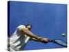 Tennis Player with Blue Sky-null-Stretched Canvas