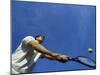 Tennis Player with Blue Sky-null-Mounted Photographic Print