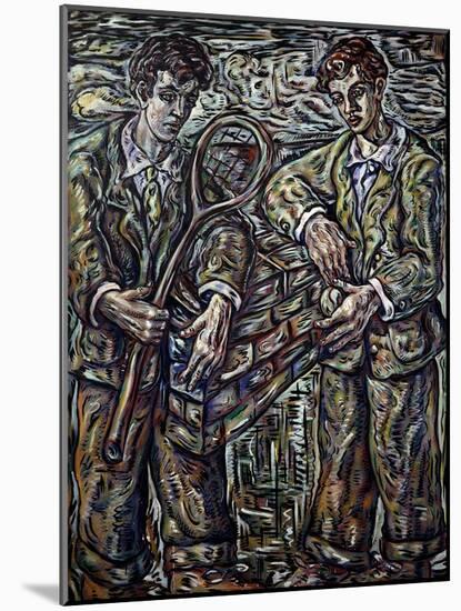 Tennis Players, 1990-Adrian Wiszniewski-Mounted Giclee Print