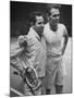 Tennis Players Bobby Riggs and Jack Kramer Posing at Madison Square Garden-Ralph Morse-Mounted Premium Photographic Print