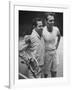 Tennis Players Bobby Riggs and Jack Kramer Posing at Madison Square Garden-Ralph Morse-Framed Premium Photographic Print