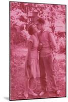 Tennis Players Kissing-null-Mounted Photographic Print