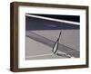 Tennis Racquet Against Net with Ball-Mitch Diamond-Framed Photographic Print