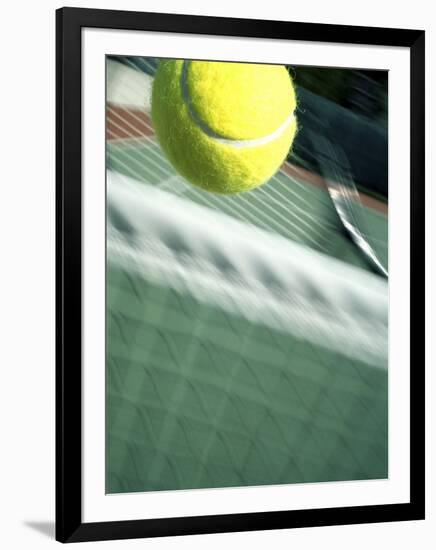 Tennis Racquet, Ball and Net-null-Framed Photographic Print