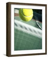 Tennis Racquet, Ball and Net-null-Framed Photographic Print