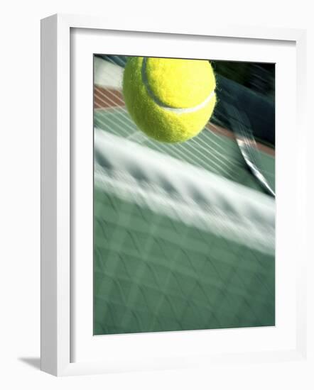 Tennis Racquet, Ball and Net-null-Framed Photographic Print