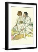 Tennis Romance-null-Framed Art Print