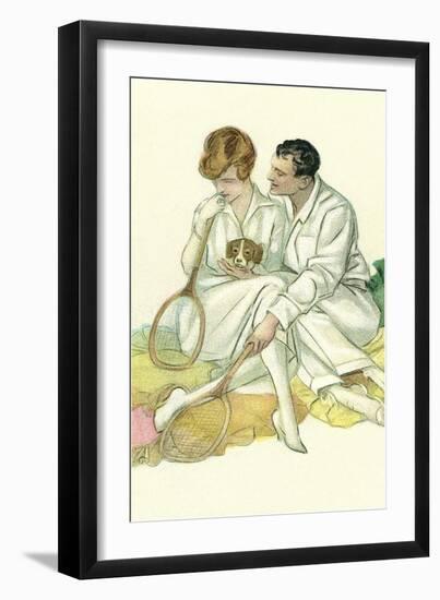 Tennis Romance-null-Framed Art Print