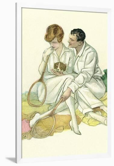 Tennis Romance-null-Framed Art Print