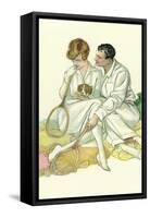 Tennis Romance-null-Framed Stretched Canvas
