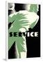 Tennis Service Poster-null-Framed Art Print