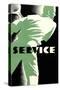 Tennis Service Poster-null-Stretched Canvas