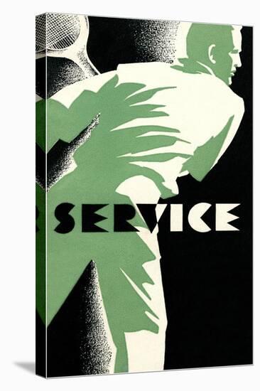 Tennis Service Poster-null-Stretched Canvas
