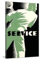 Tennis Service Poster-null-Stretched Canvas