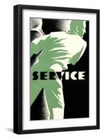 Tennis Service Poster-null-Framed Art Print