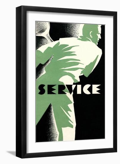 Tennis Service Poster-null-Framed Art Print