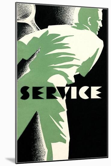 Tennis Service Poster-null-Mounted Art Print