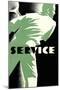 Tennis Service Poster-null-Mounted Art Print