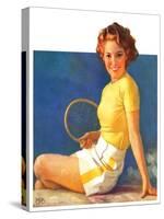 "Tennis Time-Out,"July 20, 1935-Walt Otto-Stretched Canvas