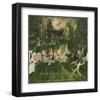 Tennis Tournament, 1920-George Bellows-Framed Art Print