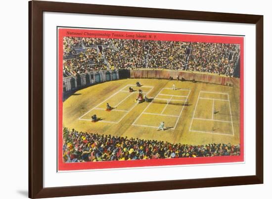 Tennis Tournament, Long Island, New York-null-Framed Art Print